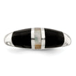 Sterling Silver Onyx & Mother of Pearl Ring