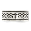 Sterling Silver Cross & Weave Design Ring