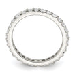 Sterling Silver Rhodium-plated CZ Ring - Birthstone Company