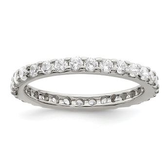 Sterling Silver Rhodium-plated CZ Ring - Birthstone Company