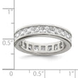Sterling Silver Rhodium-plated CZ Eternity Band - Birthstone Company