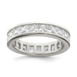 Sterling Silver Rhodium-plated CZ Eternity Band - Birthstone Company