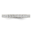Sterling Silver Rhodium-plated CZ Anniversary Band - Birthstone Company