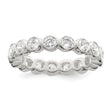 Sterling Silver CZ Band