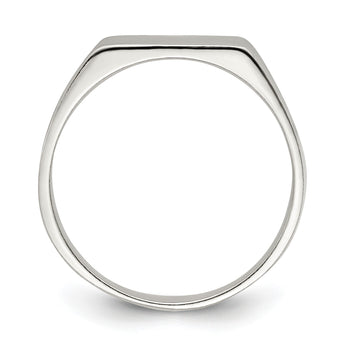 Sterling Silver 11x9mm Solid Back Signet Ring - Birthstone Company