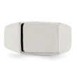 Sterling Silver 11x9mm Solid Back Signet Ring - Birthstone Company