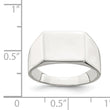 Sterling Silver 11x9mm Solid Back Signet Ring - Birthstone Company