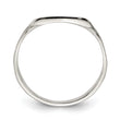 Sterling Silver 11x14mm Solid Back Signet Ring - Birthstone Company