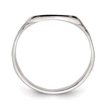 Sterling Silver 11x14mm Solid Back Signet Ring - Birthstone Company