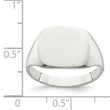 Sterling Silver 11x14mm Solid Back Signet Ring - Birthstone Company
