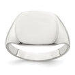 Sterling Silver 11x14mm Solid Back Signet Ring