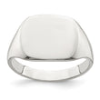 Sterling Silver 11x14mm Solid Back Signet Ring - Birthstone Company