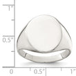 Sterling Silver 17x13mm Closed Back Signet Ring