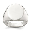 Sterling Silver 18x14mm Open Back Signet Ring