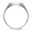Sterling Silver 15x12mm Closed Back Signet Ring