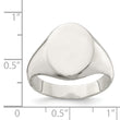 Sterling Silver 15x12mm Closed Back Signet Ring