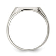 Sterling Silver 12x12mm Closed Back Signet Ring