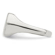 Sterling Silver 12x12mm Closed Back Signet Ring - Birthstone Company