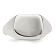 Sterling Silver 12x12mm Closed Back Signet Ring - Birthstone Company