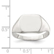 Sterling Silver 12x12mm Closed Back Signet Ring - Birthstone Company