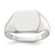 Sterling Silver 12x12mm Closed Back Signet Ring - Birthstone Company