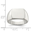 Sterling Silver 12x15mm Open Back Signet Ring