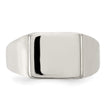 Sterling Silver 11x12mm Closed Back Signet Ring - Birthstone Company