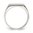 Sterling Silver 12x14mm Closed Back Signet Ring