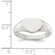 Sterling Silver Heart Signet Ring
