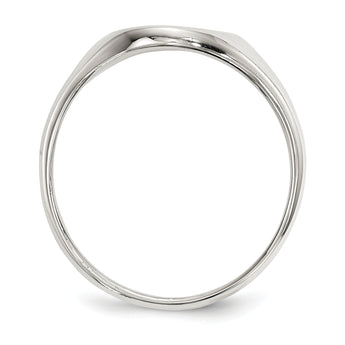 Sterling Silver 13x10mm Closed Back Signet Ring