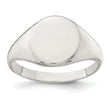 Sterling Silver 13x10mm Closed Back Signet Ring