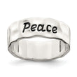Sterling Silver Enamel, Hammered & Polished Ring