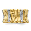 Sterling Silver & Vermeil CZ Wrapped Look Ring