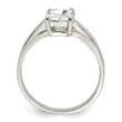 Sterling Silver Solitaire Emerald CZ Ring - Birthstone Company