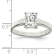 Sterling Silver Solitaire Emerald CZ Ring - Birthstone Company