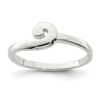 Sterling Silver Polished Swirl Ring