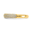 Sterling Silver Pav‚ Gold-plated 61 Stone CZ Ring - Birthstone Company