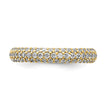 Sterling Silver Pav‚ Gold-plated 61 Stone CZ Ring - Birthstone Company