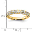 Sterling Silver Pav‚ Gold-plated 61 Stone CZ Ring - Birthstone Company