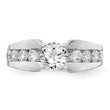 Sterling Silver Rhodium Plated CZ Ring