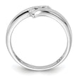 Sterling Silver Rhodium Plated CZ Ring