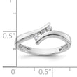 Sterling Silver Rhodium Plated CZ Ring