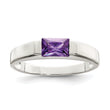 Sterling Silver Purple CZ Ring