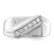 Sterling Silver Rhodium Plated Fancy CZ Ring