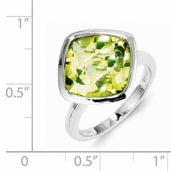 Sterling Silver Lemon Quartz Ring, Size 9 - Birthstone Company