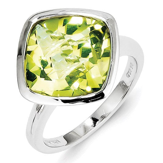 Sterling Silver Lemon Quartz Ring, Size 9 - Birthstone Company