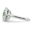 Sterling Silver Rhodium Green Quartz Ring - Birthstone Company