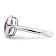 Sterling Silver Rhodium-plated Amethyst Ring, Size 9 - Birthstone Company