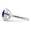 Sterling Silver Rhodium-plated Amethyst Ring, Size 9 - Birthstone Company