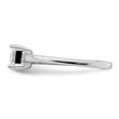 Sterling Silver Rhodium-plated Solitaire Princess CZ Ring